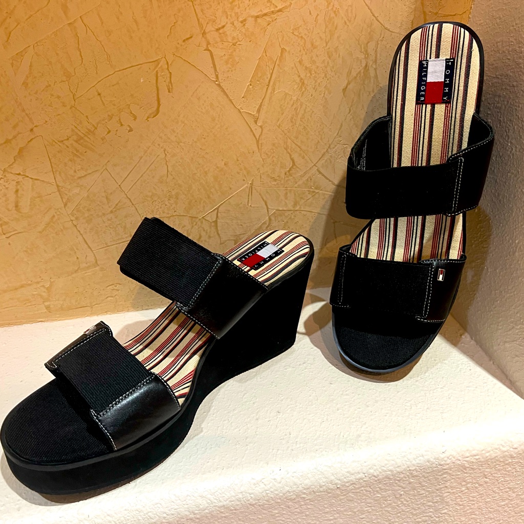 Tommy Hilfiger Open Toe 3.5" Wedge Sandals
